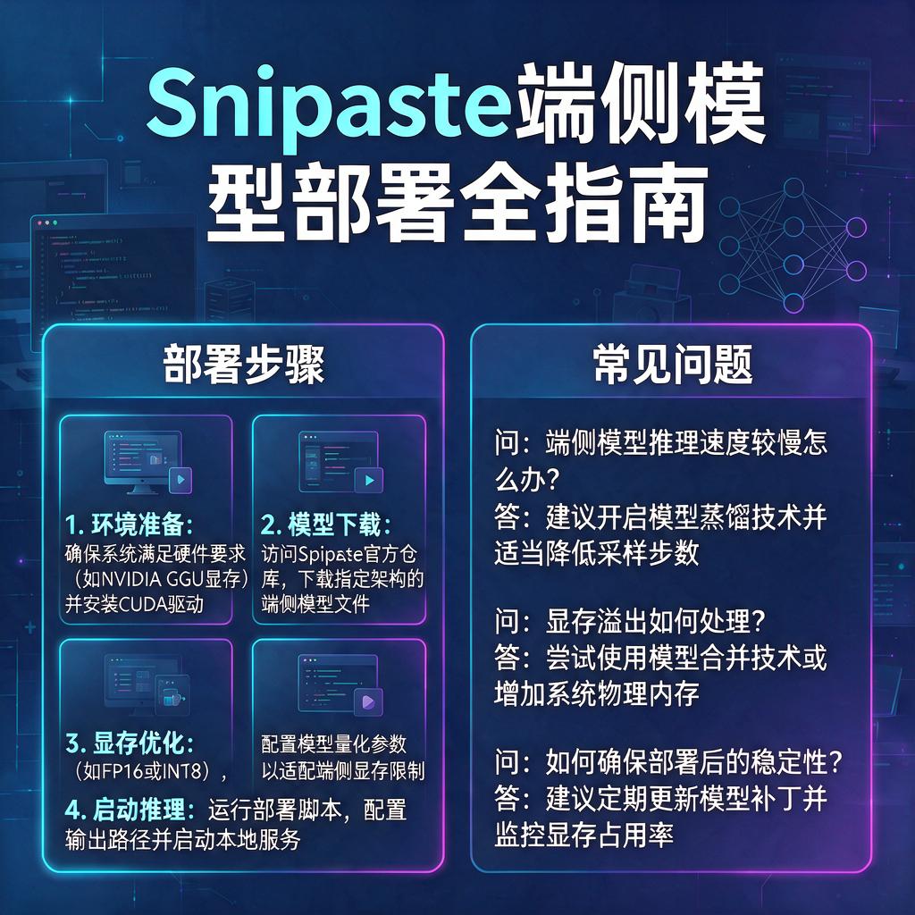 Snipaste端侧模型部署有哪些步骤和常见问题?