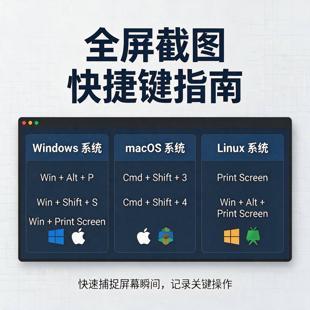 全屏截图快捷键是什么?不同系统怎么操作?