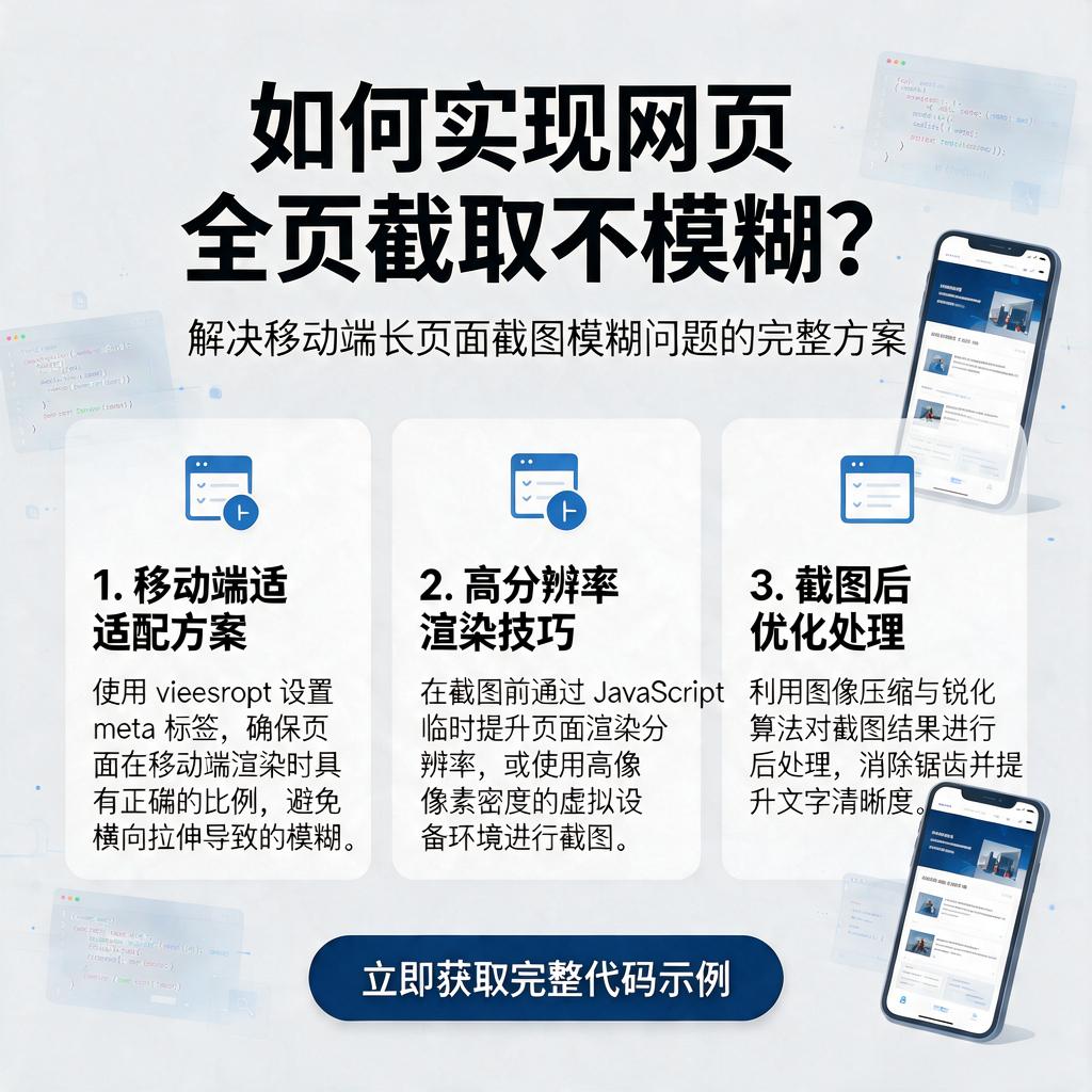 如何实现网页全页截取不模糊?