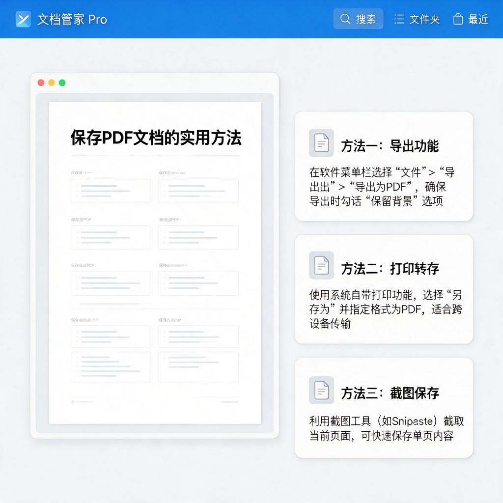 PDF文档截图保存有哪些实用方法?