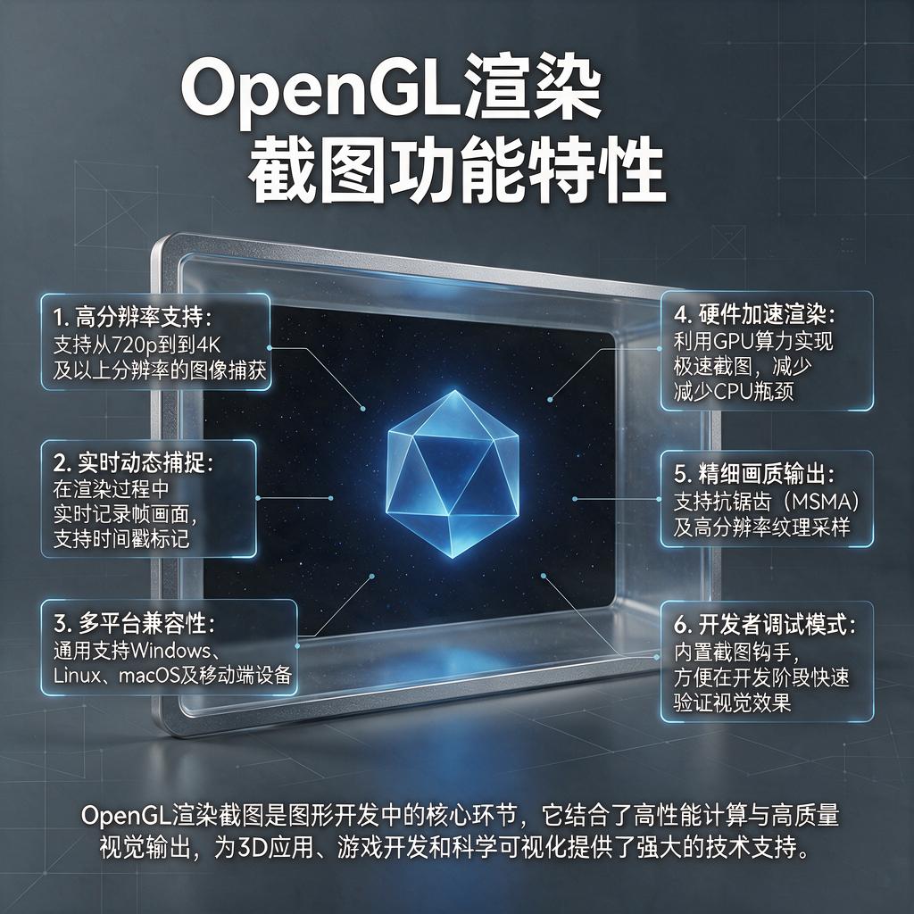 OpenGL渲染截图支持哪些功能特性?