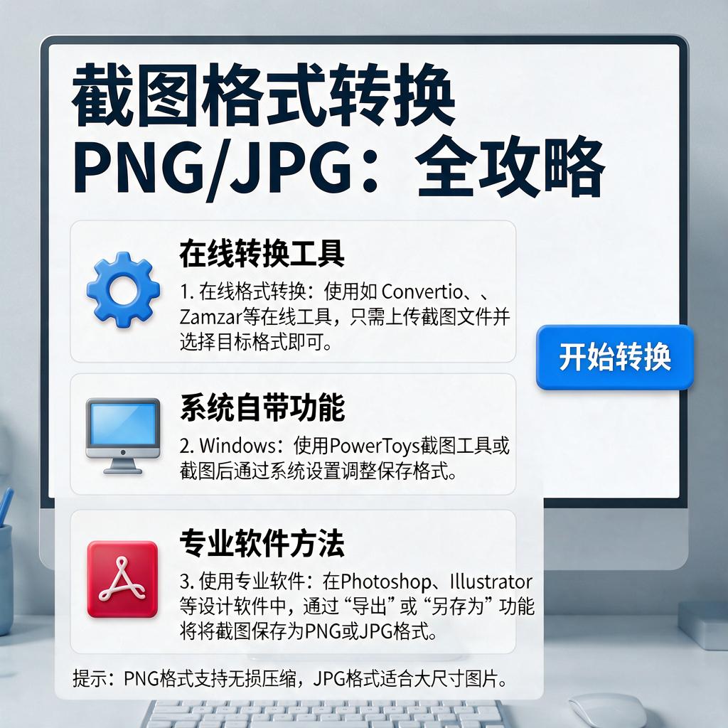 截图格式如何转换PNG/JPG?有哪些工具和方法?