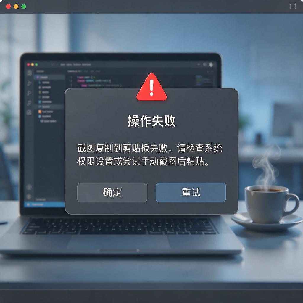 截图复制到剪贴板失败怎么解决?