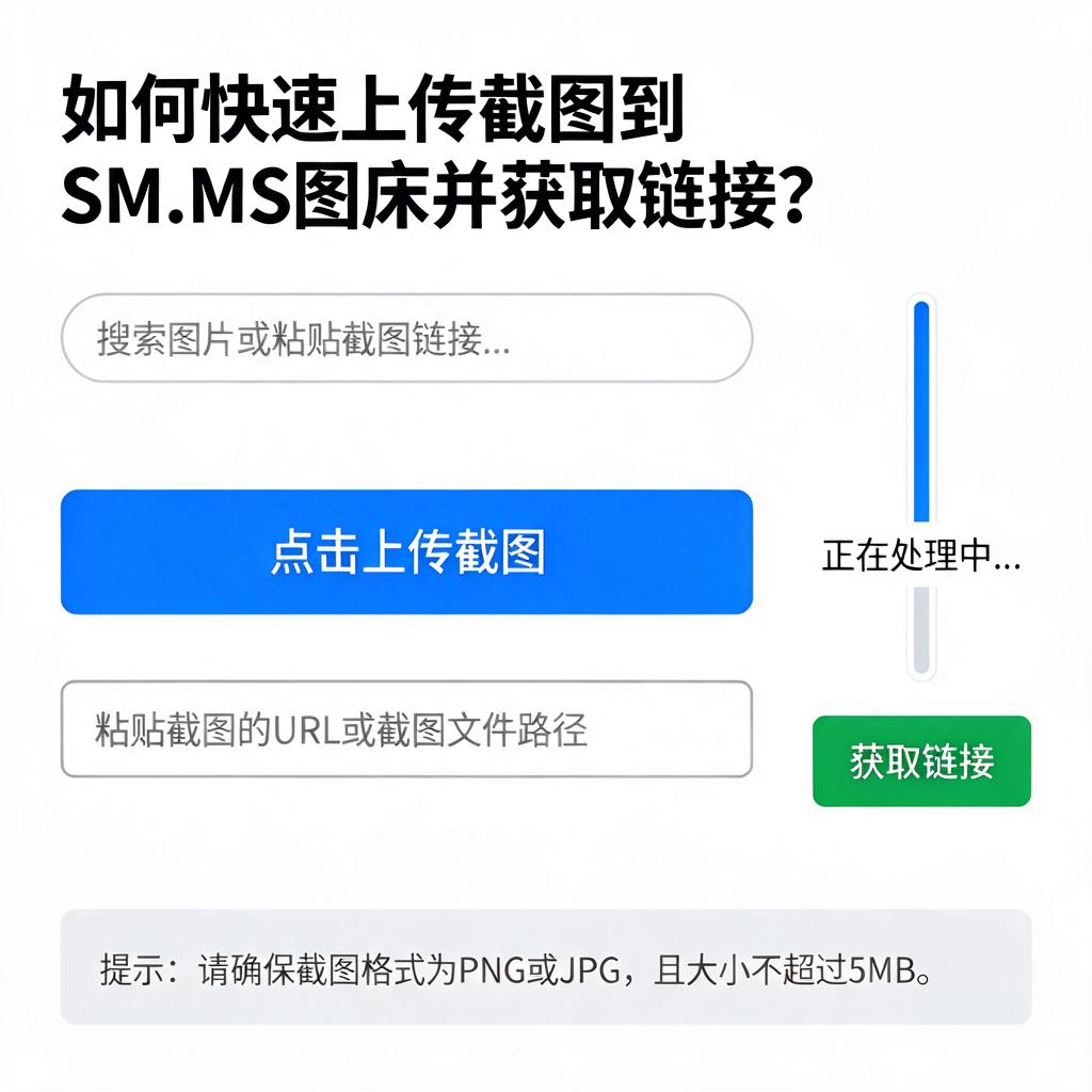 如何快速上传截图到SM.MS图床并获取链接?