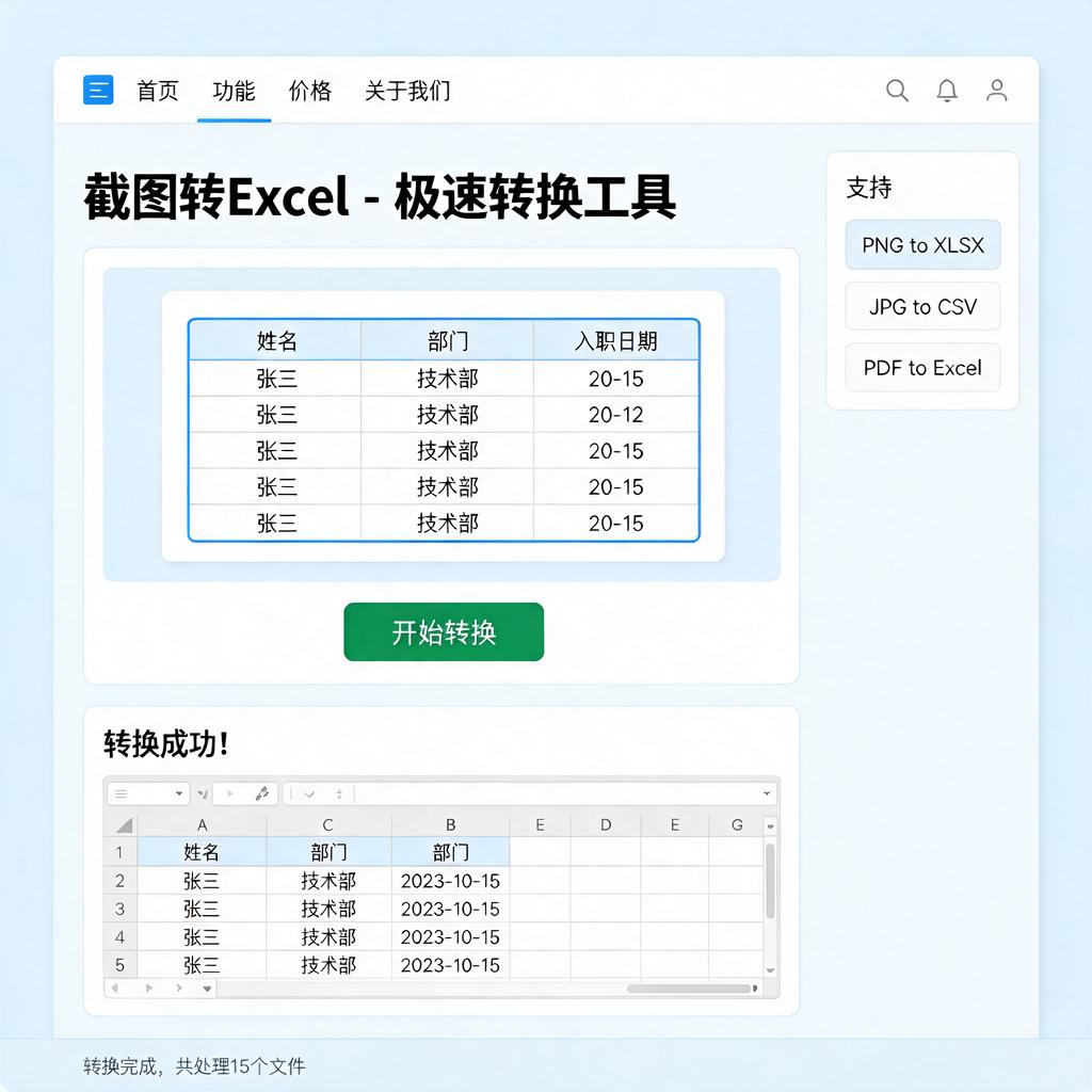 如何将截图快速准确地转换成Excel表格?
