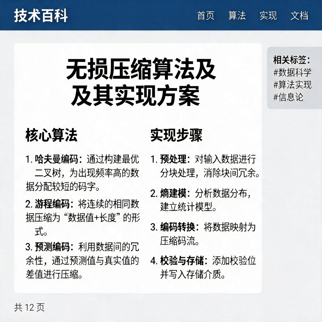 截图无损压缩算法有哪些及如何实现?