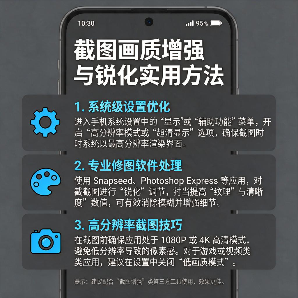 截图画质增强锐化有哪些实用方法?