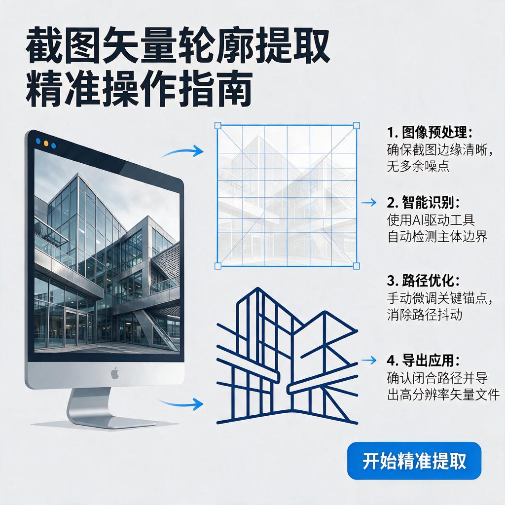 截图矢量轮廓提取怎么操作更精准?