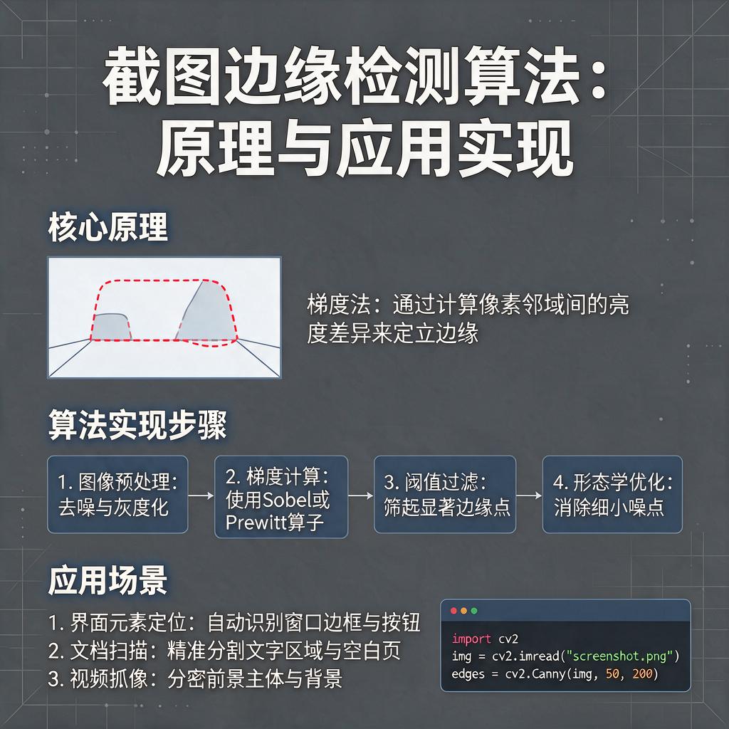 截图边缘检测算法是什么?如何应用和实现?