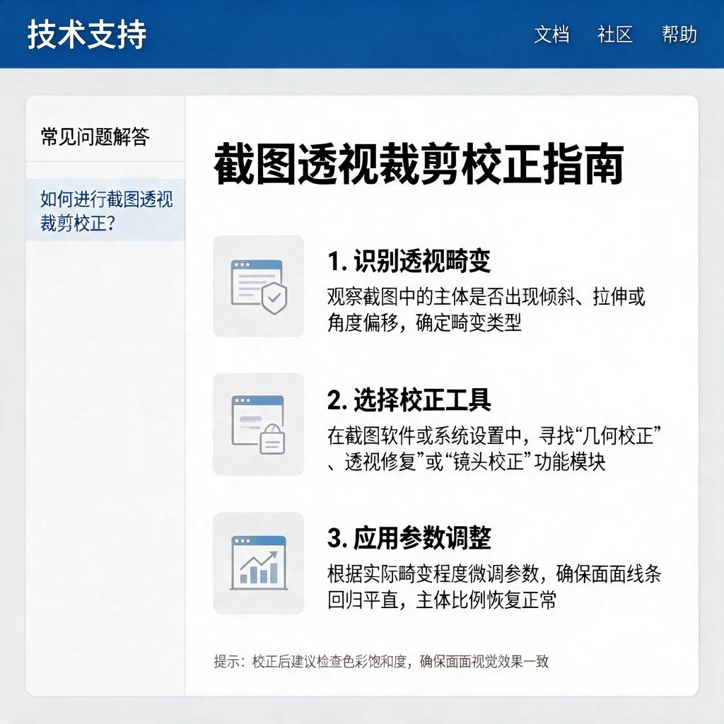 如何进行截图透视裁剪校正?
