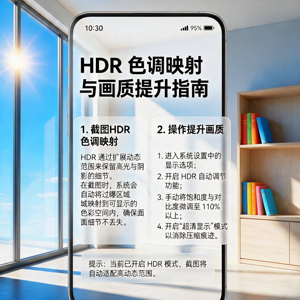 截图HDR色调映射是什么?如何操作提升画质?