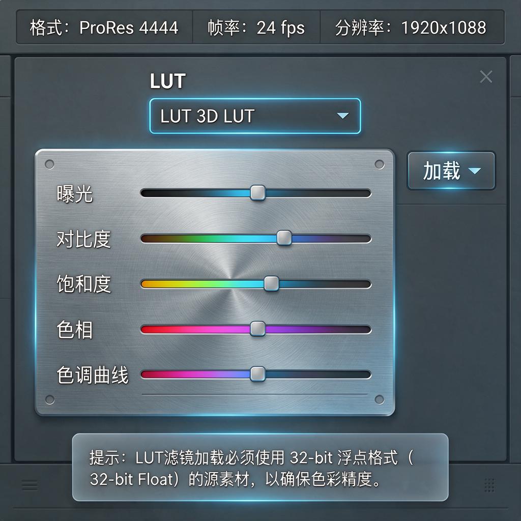 截图LUT滤镜加载必须用什么格式?