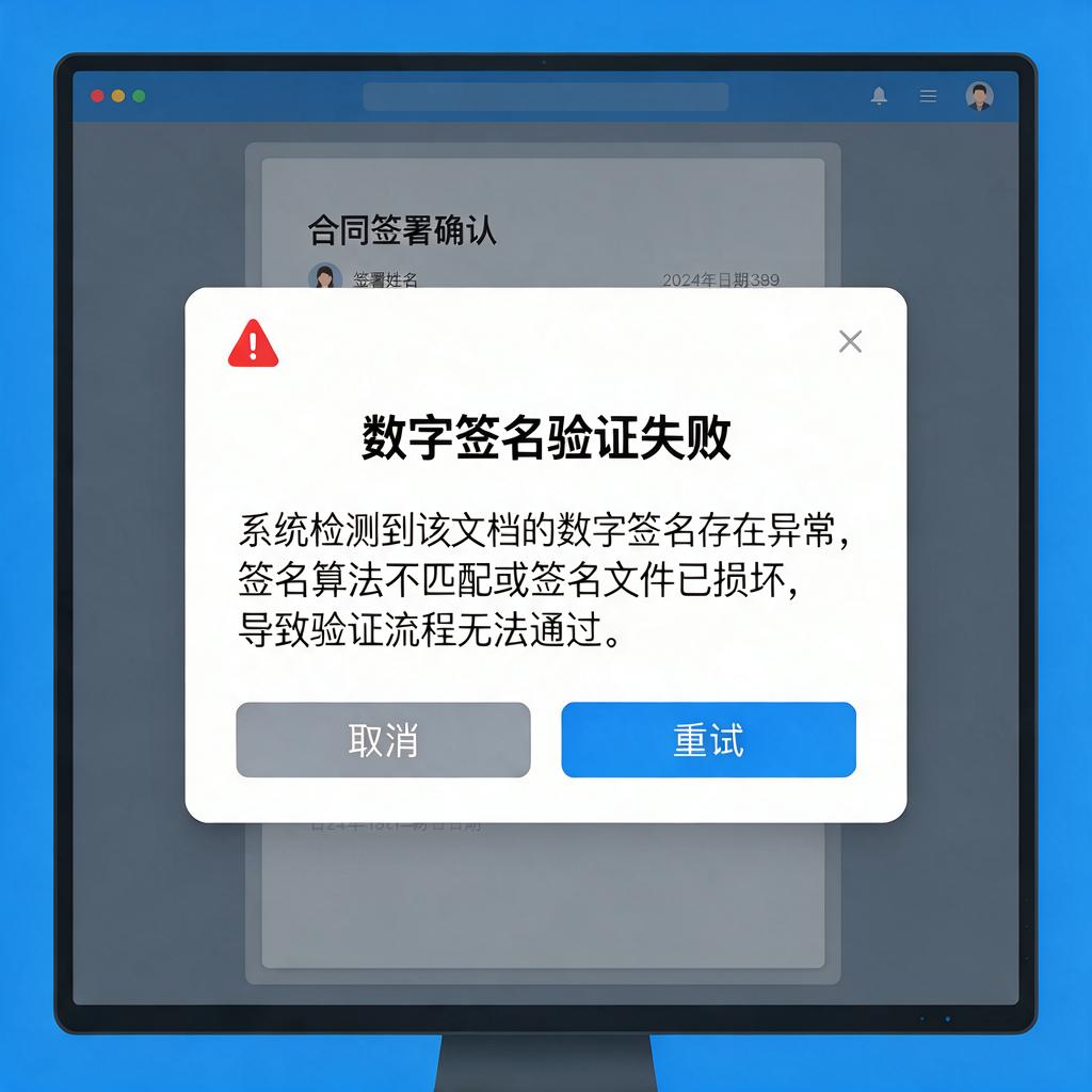 截图数字签名验证失败如何解决?