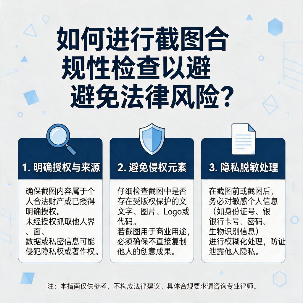 如何进行截图合规性检查以避免法律风险?