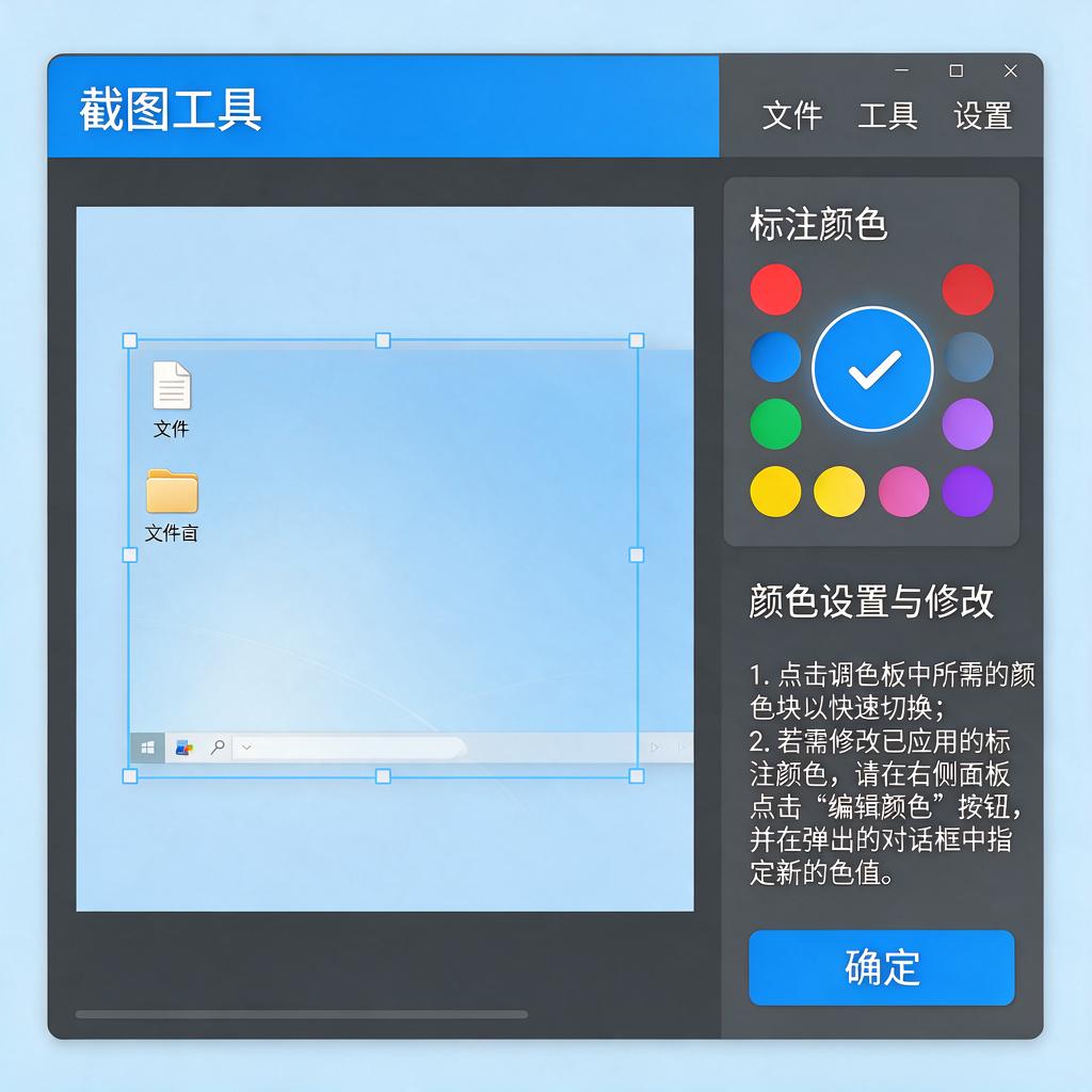截图矩形框标注颜色如何设置与修改?