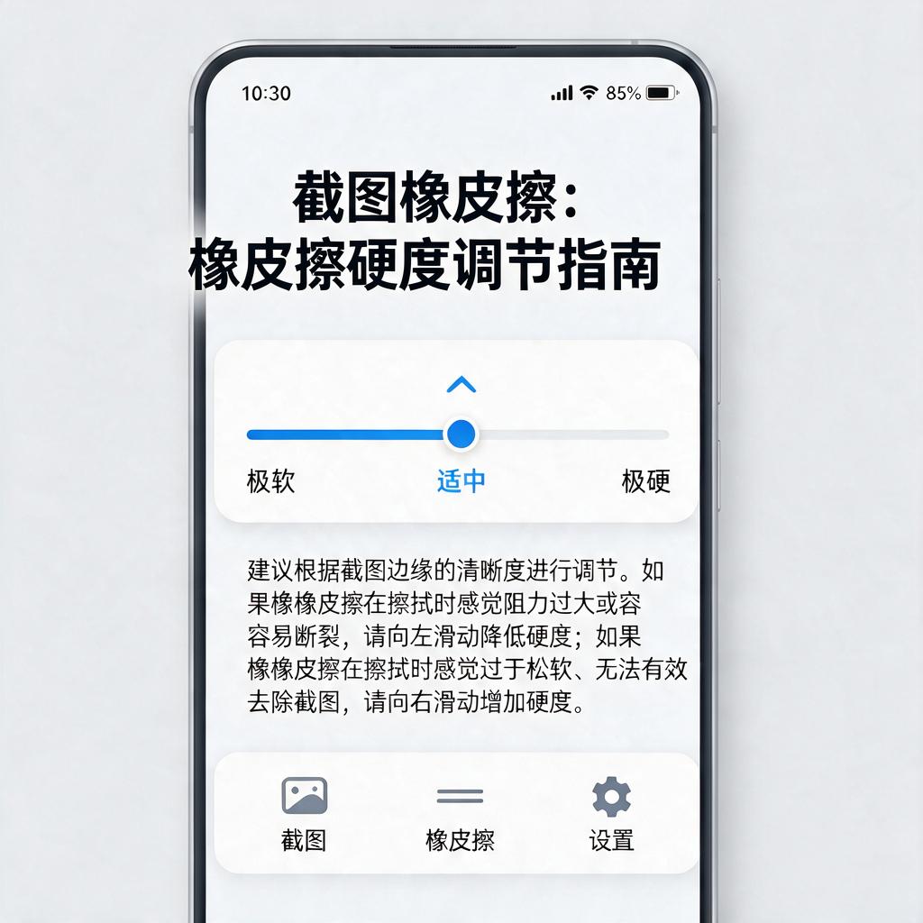 截图橡皮擦硬度怎么调节更合适?