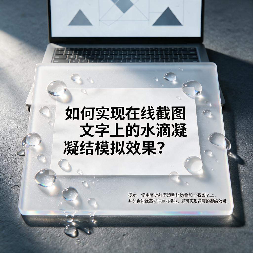 如何实现截图文字上的水滴凝结模拟效果?
