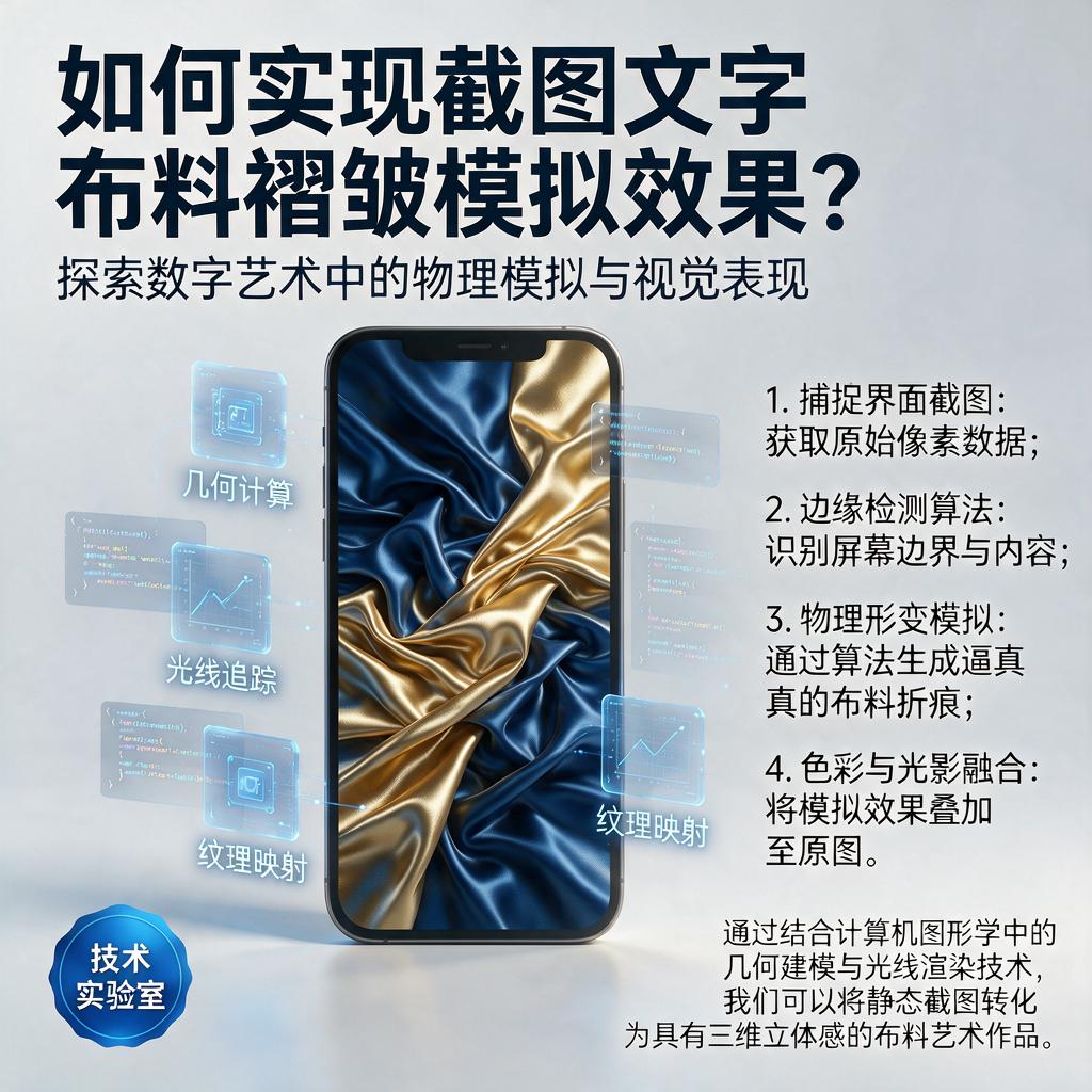 如何实现截图文字布料褶皱模拟效果?