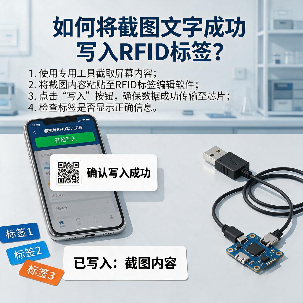 如何将截图文字成功写入RFID标签?