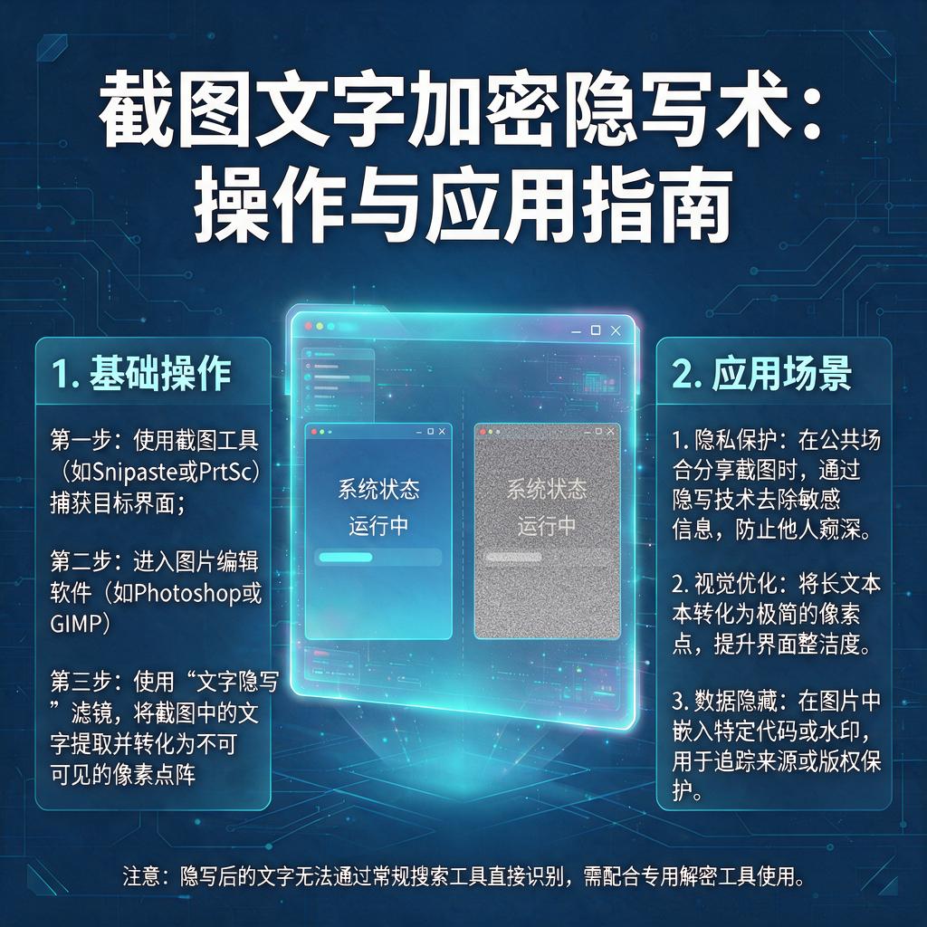 截图文字加密隐写术怎么操作和应用?