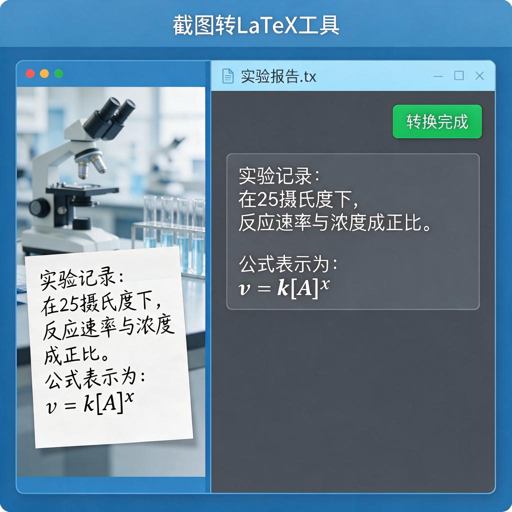 如何将截图文字公式识别并转换为LaTeX格式?