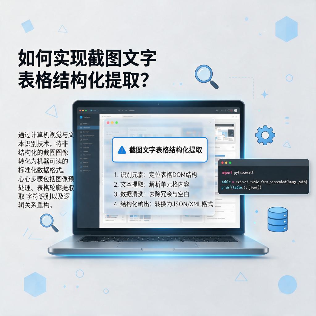 如何实现截图文字表格结构化提取？