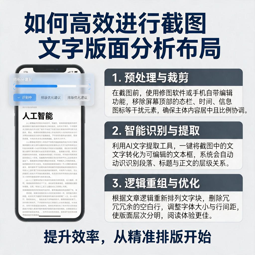 如何高效进行截图文字版面分析布局？