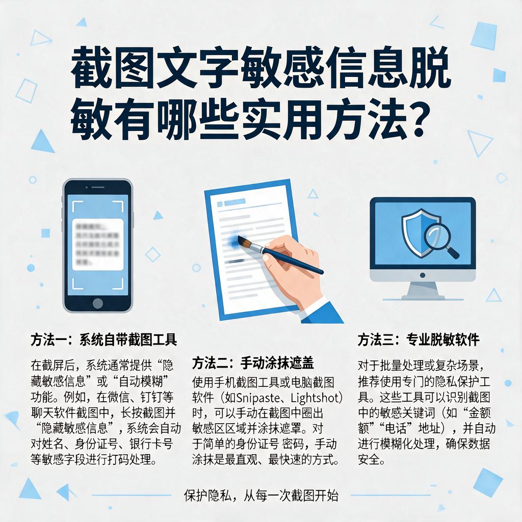 截图文字敏感信息脱敏有哪些实用方法？