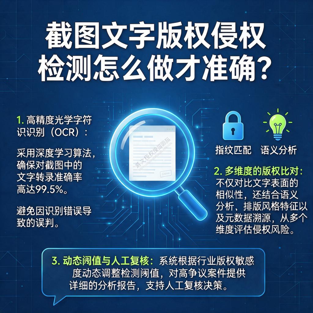 截图文字版权侵权检测怎么做才准确？