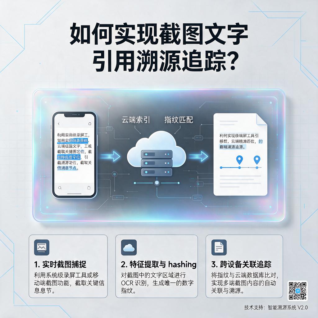 如何实现截图文字引用溯源追踪？