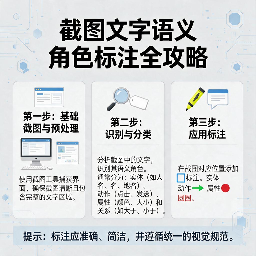 如何进行截图文字语义角色标注?