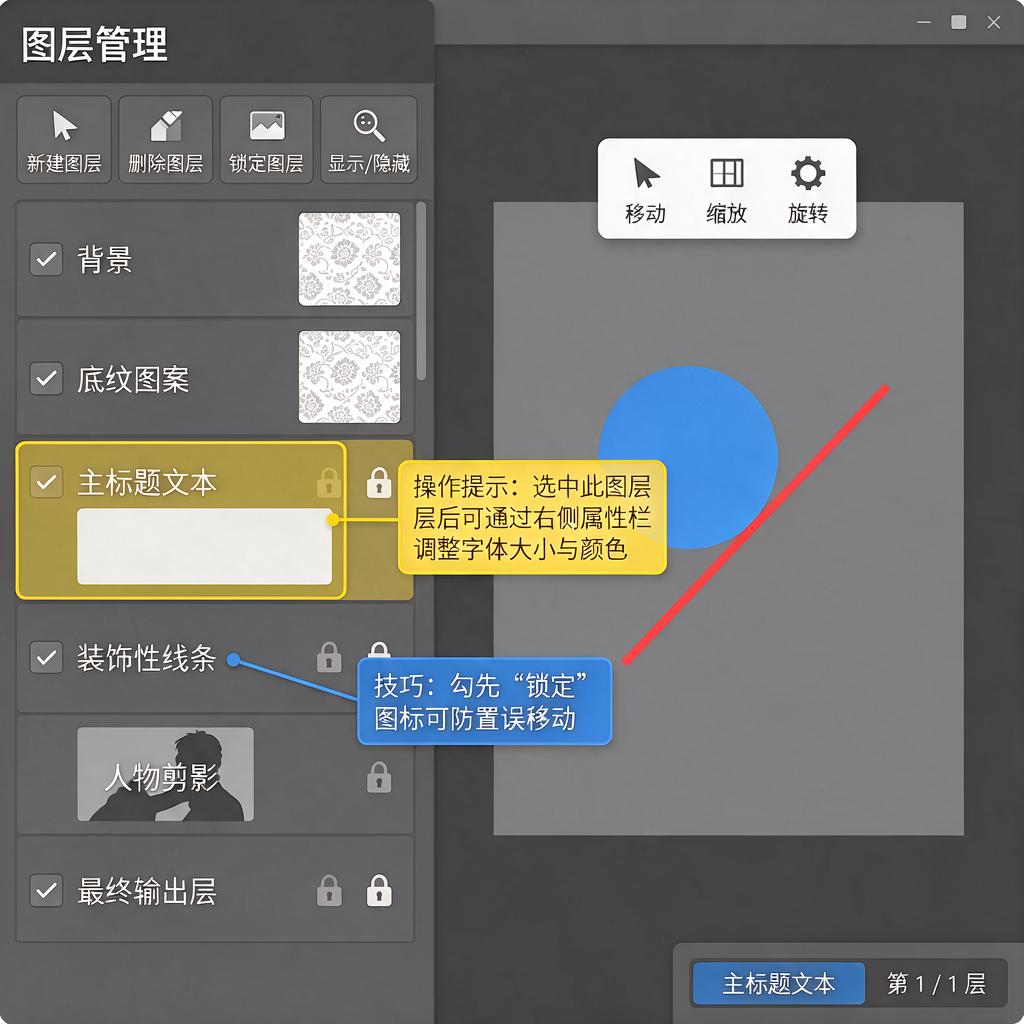 截图标注图层管理面板怎么使用和操作?