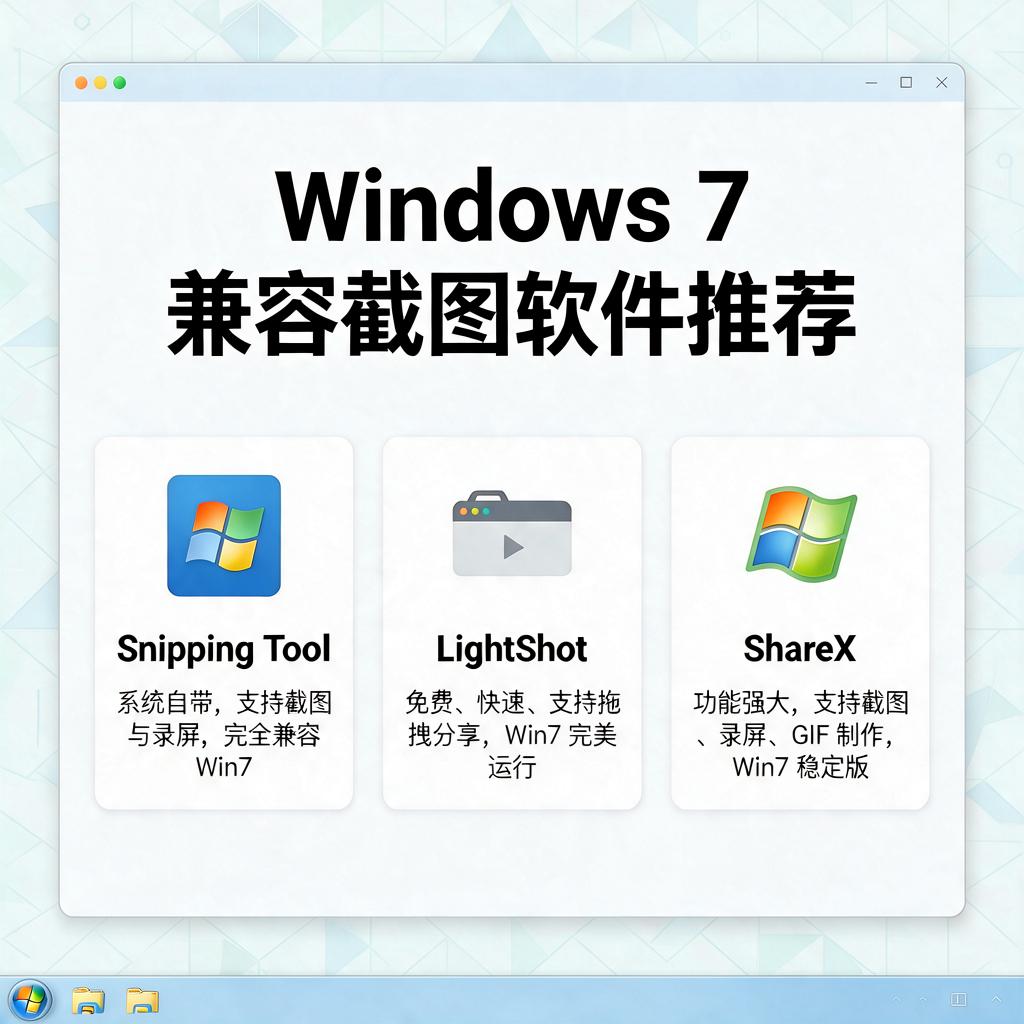 Windows 7兼容的截图软件有哪些推荐？