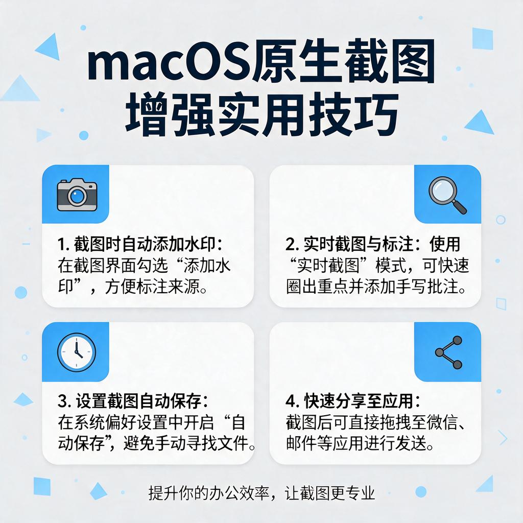 macOS原生截图增强有哪些实用技巧？