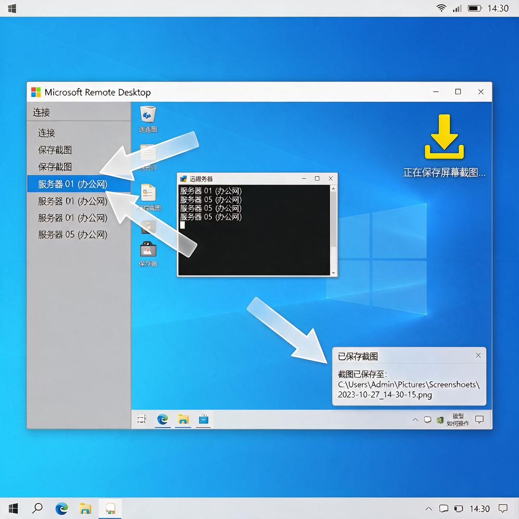 远程桌面RDP截图怎么操作并保存?