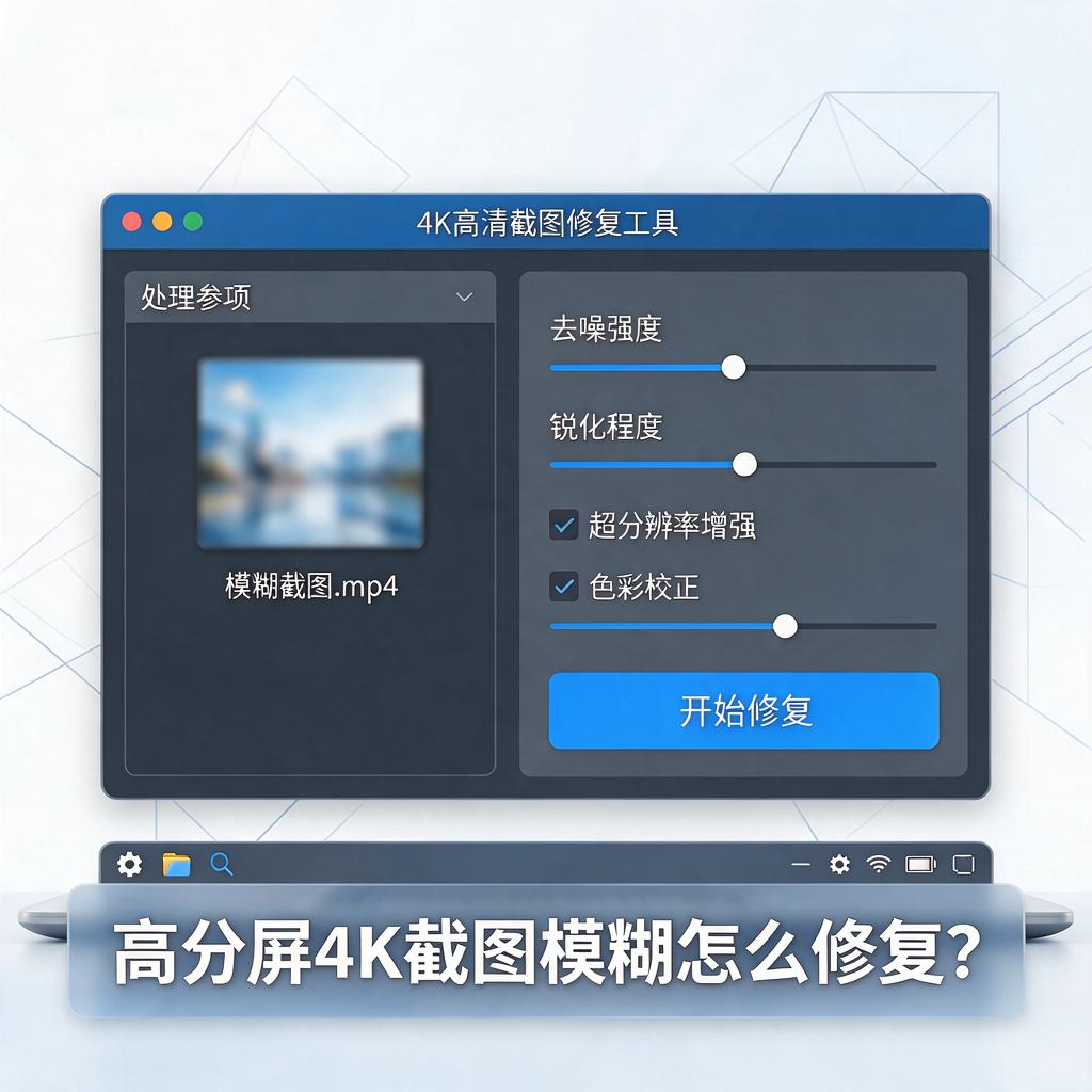 高分屏4K截图模糊怎么修复?