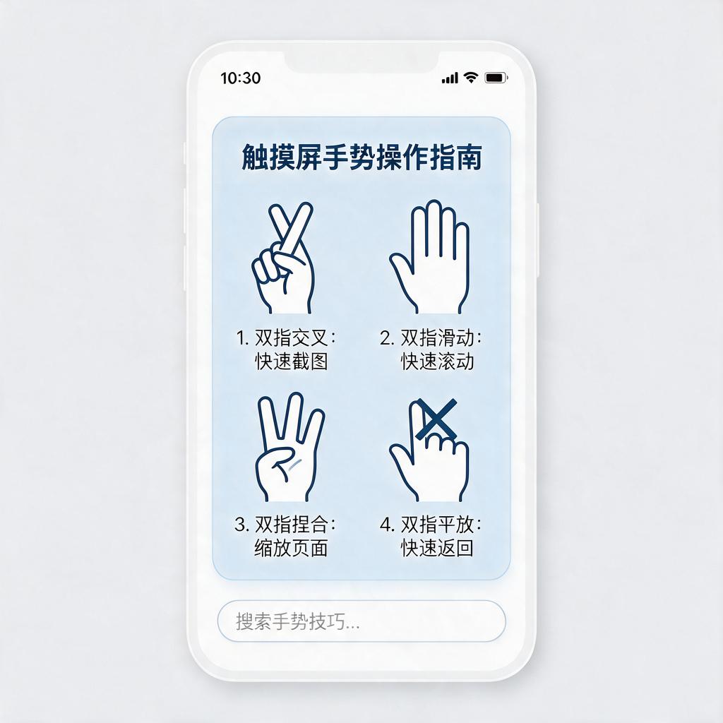 触摸屏手势截图有哪些常用方法?