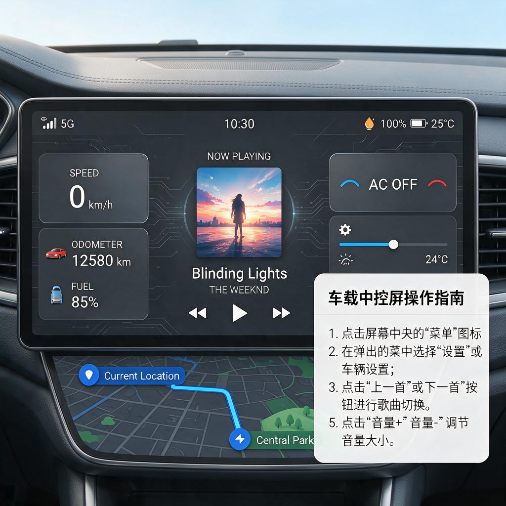 车载中控屏截图怎么操作？