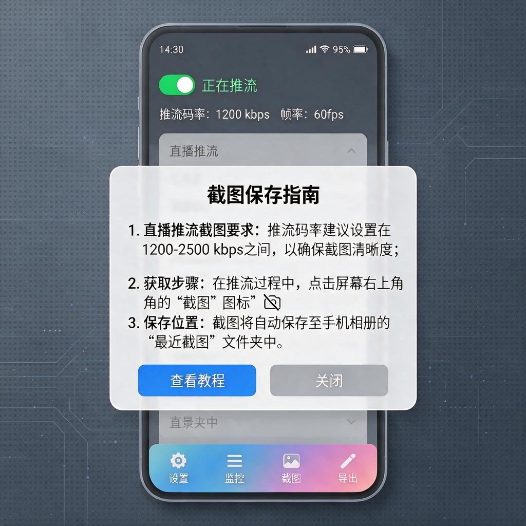 直播间推流截图有哪些要求及如何获取保存?