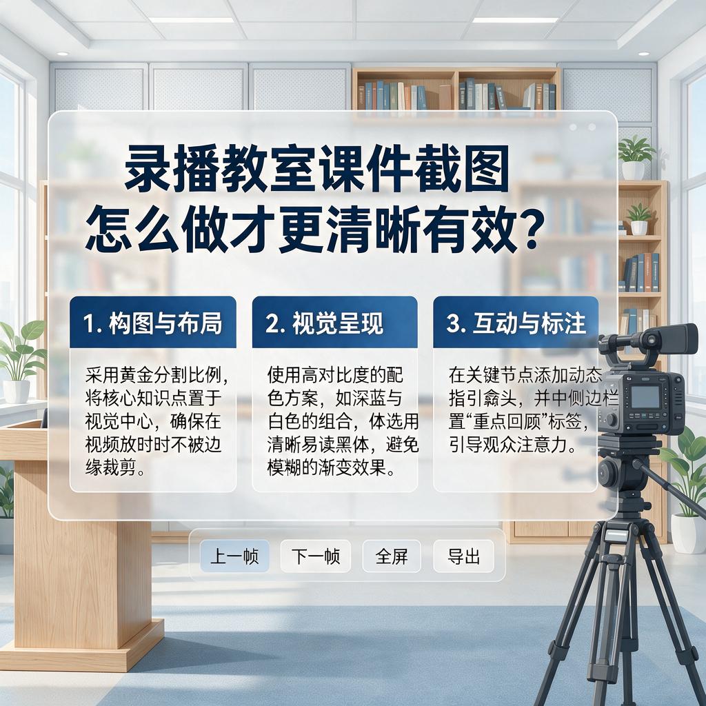 录播教室课件截图怎么做才更清晰有效?