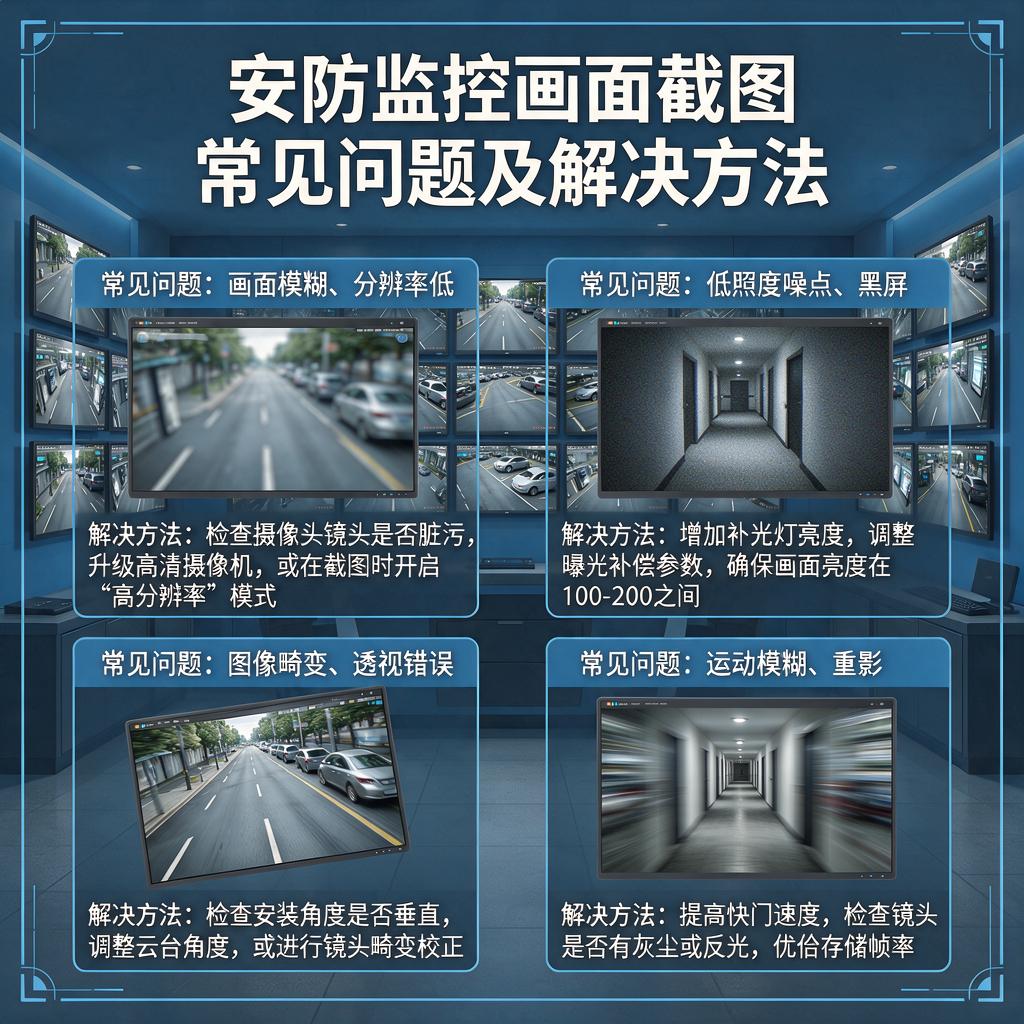 安防监控画面截图有哪些常见问题及解决方法?