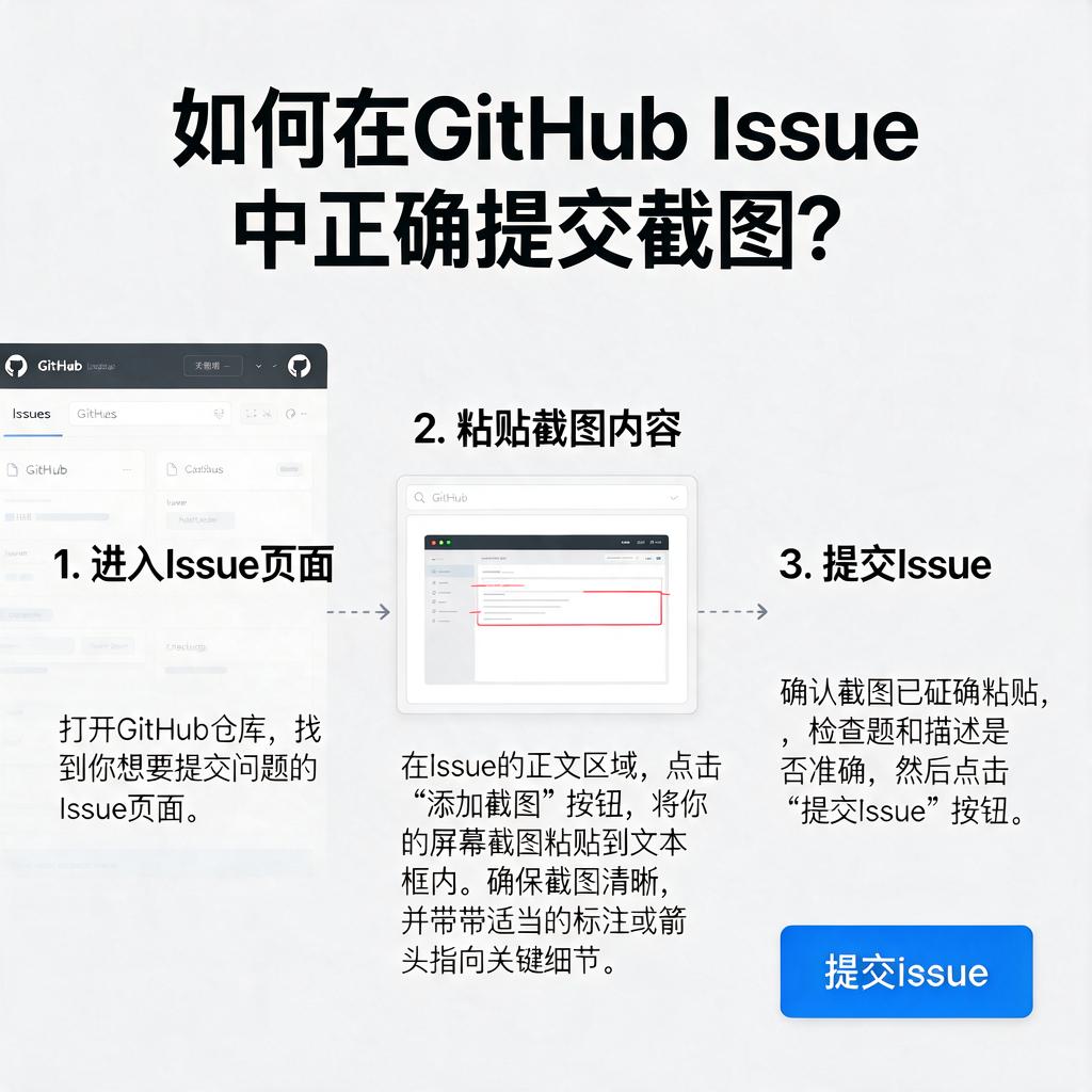 如何在GitHub Issue中正确提交截图?