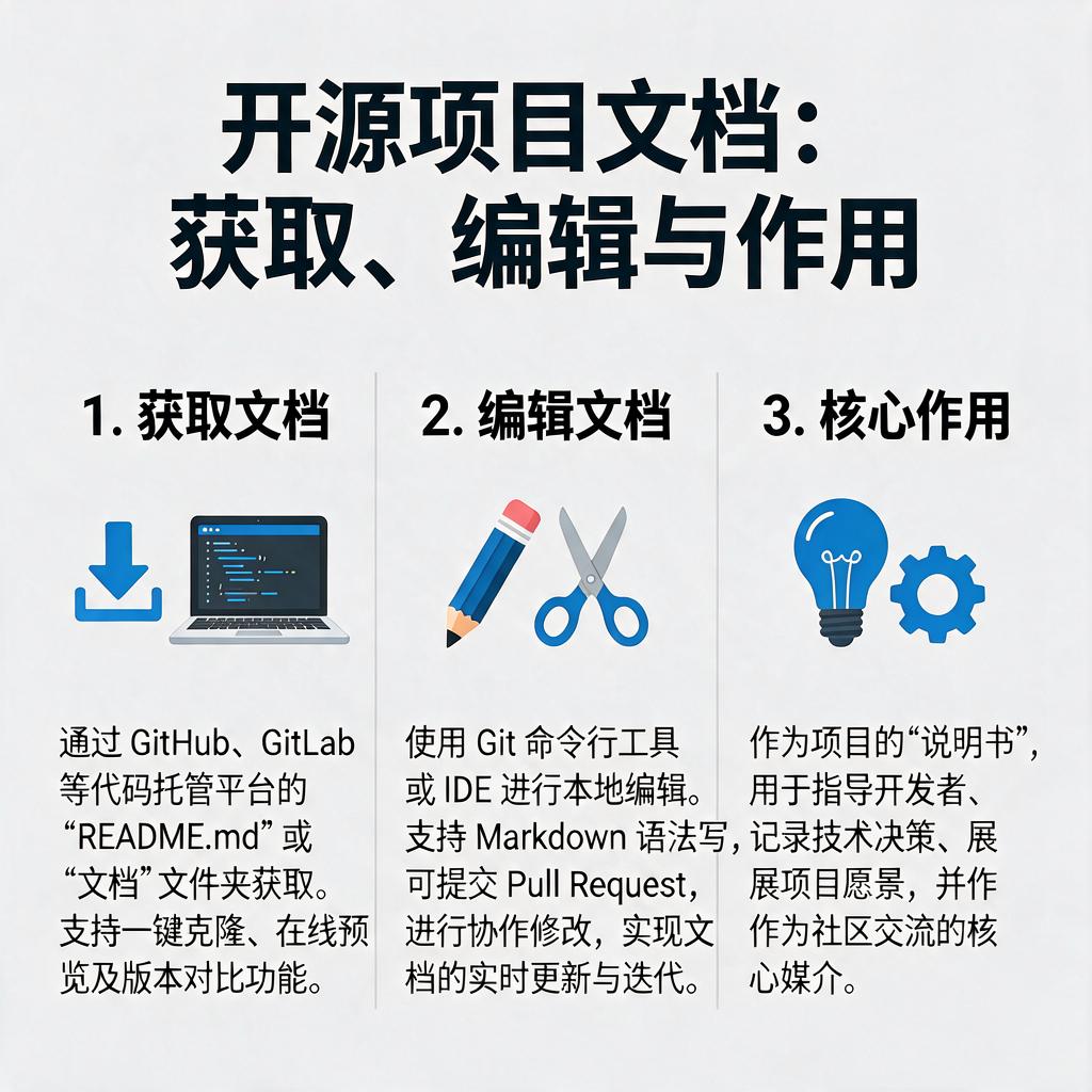 开源项目文档截图如何获取、编辑及作用是什么?
