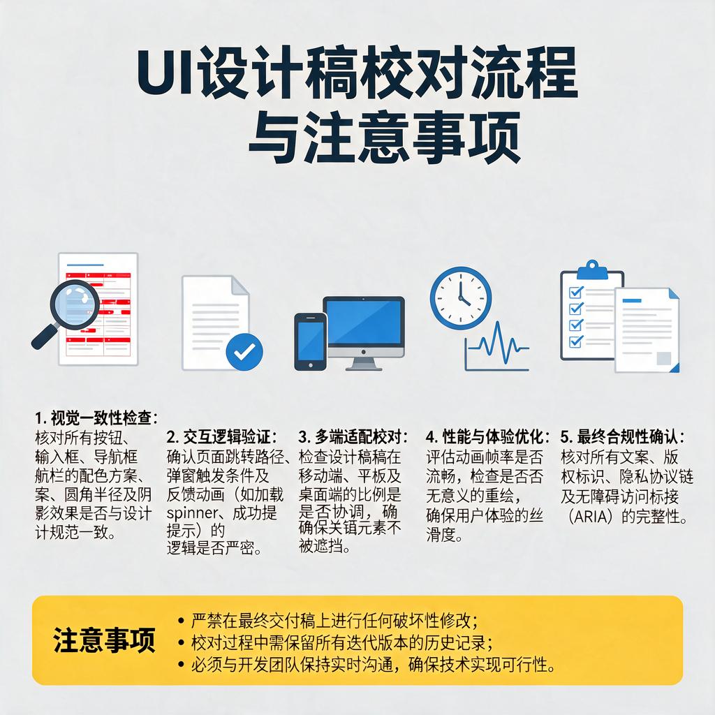 UI设计稿校对截图有哪些步骤和注意事项?